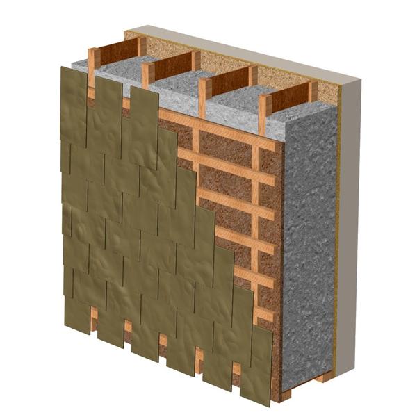 HSB gevel Rc10 met Isofloc cellulose en Homatherm UD-Q11 beschotplaat