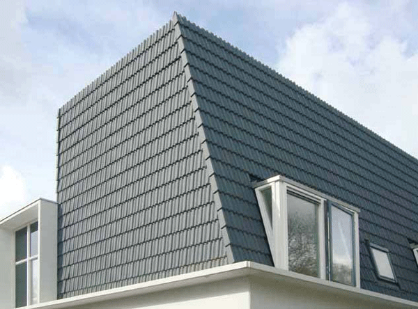 Nelskamp keramische dakpannen Nibra vlakke muldenpan DS-13 zwart engobe