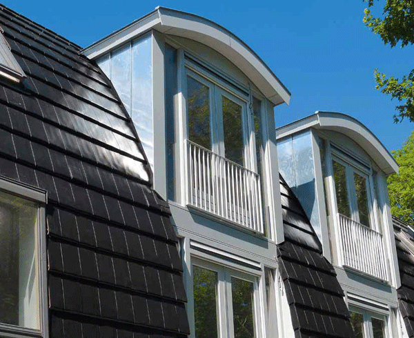 Nelskamp keramische dakpannen Nibra vlakke dakpan G-10 nieuw zwart engobe