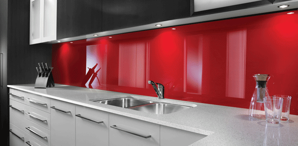 PyraSied Lustrolite® naadloze wandafwerking achterwand keuken rouge