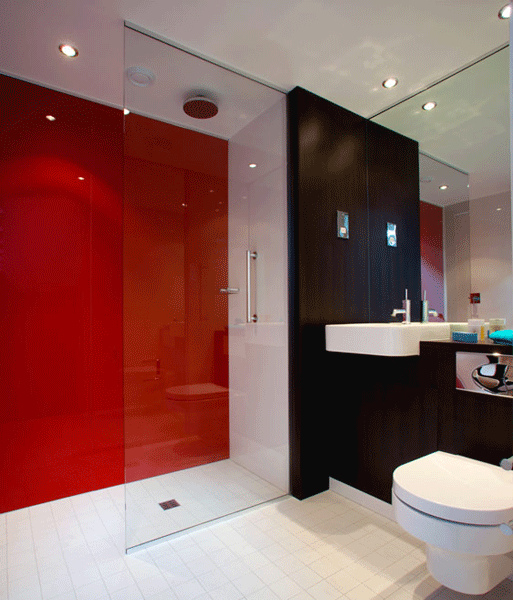 PyraSied Lustrolite® naadloze wandafwerking badkamerwand rouge PyraSied Lustrolite® naadloze wandafwerking badkamerwand rouge