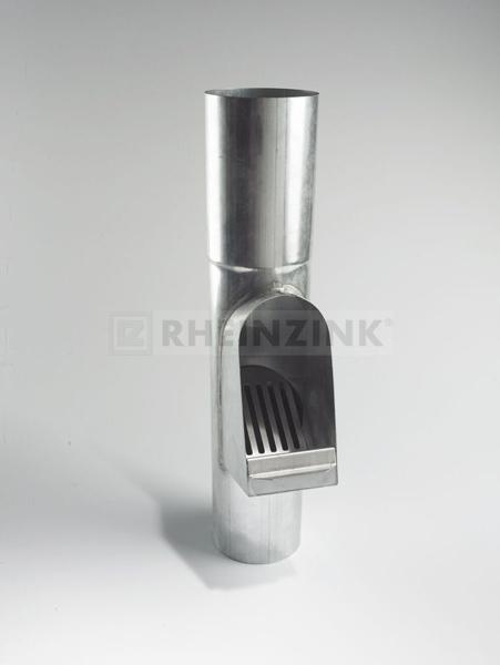 RHEINZINK bladafscheider met rvs rooster RHEINZINK bladafscheider met rvs rooster
