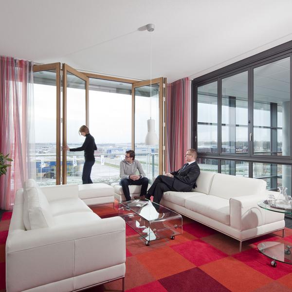 Solarlux Co2mfortoffice houten vouwwand Solarlux Co2mfortoffice houten vouwwand
