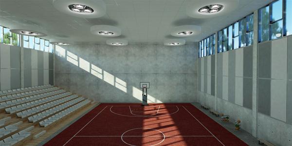 Rockfon VertiQ sportsroom