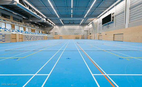 Descol-Sika Pulastic sportvloer sportcomplex Willem Alexander Descol-Sika Pulastic sportvloer sportcomplex Willem Alexander