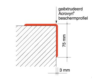 Storax acrovyn hoekbescherming detail SO-75