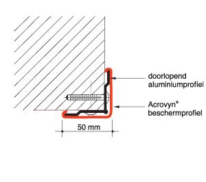 Storax acrovyn hoekbescherming detail SSM-20