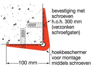 Storax stelatex 100c detail hoekbeschermer