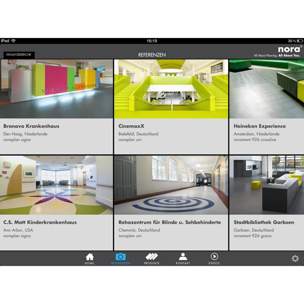 nora flooring app referenties