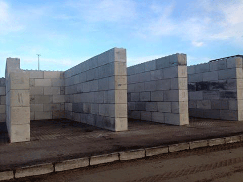 Constar betonblokken scheidingswand