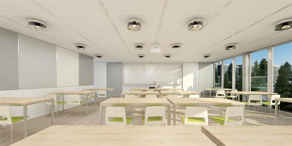 Rockfon VertiQ classroom