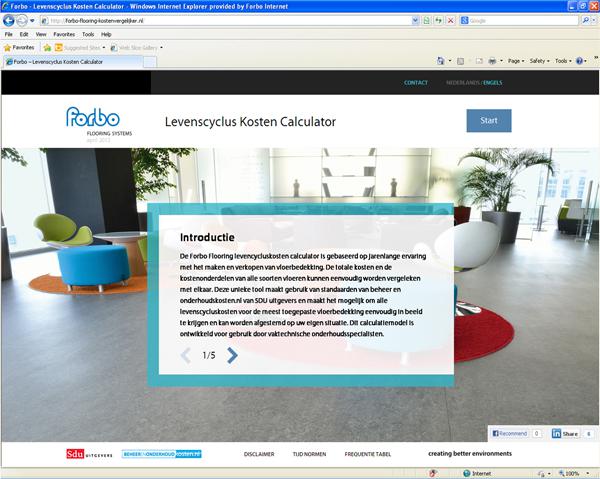 Forbo kostencalculator Forbo kostencalculator