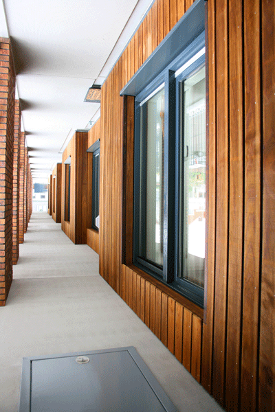 Galerij Foreco NobelWood FRX galerij met houten gevels