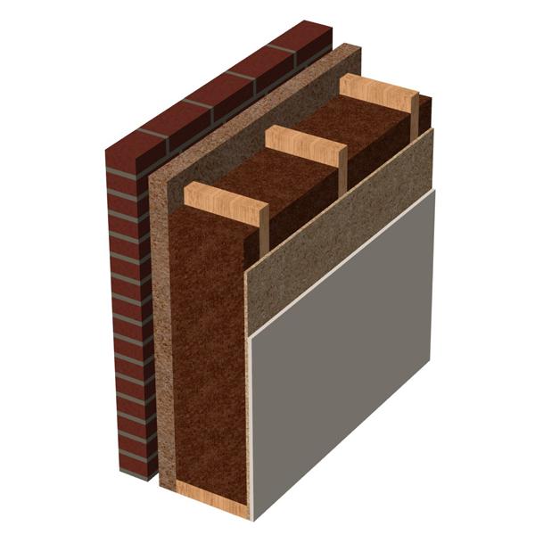 HSB gevel Rc5 met Homatherm HoutFlex en Homatherm UD-Q11 beschotplaat HSB gevel Rc5 met Homatherm HoutFlex en Homatherm UD-Q11 beschotplaat