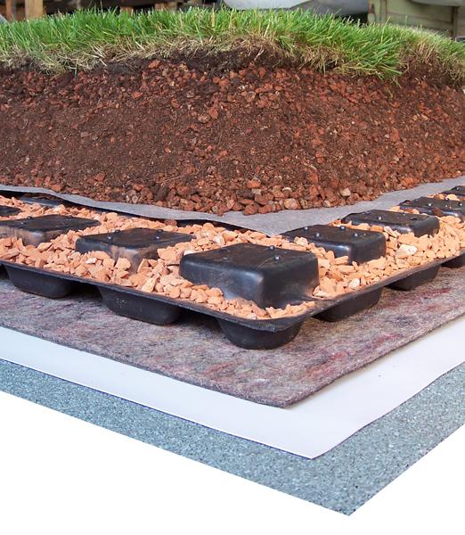 ZinCo opbouw drainagemat groendak ZinCo opbouw drainagemat groendak