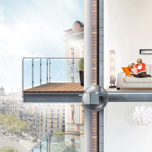 Schöck Isokorf® R duurzame renovatie met achteraf montage 