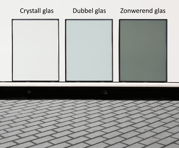Luxlight drie soorten glas