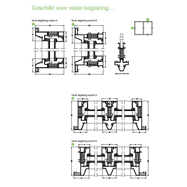 Schüco vaste beglazing Schüco vaste beglazing