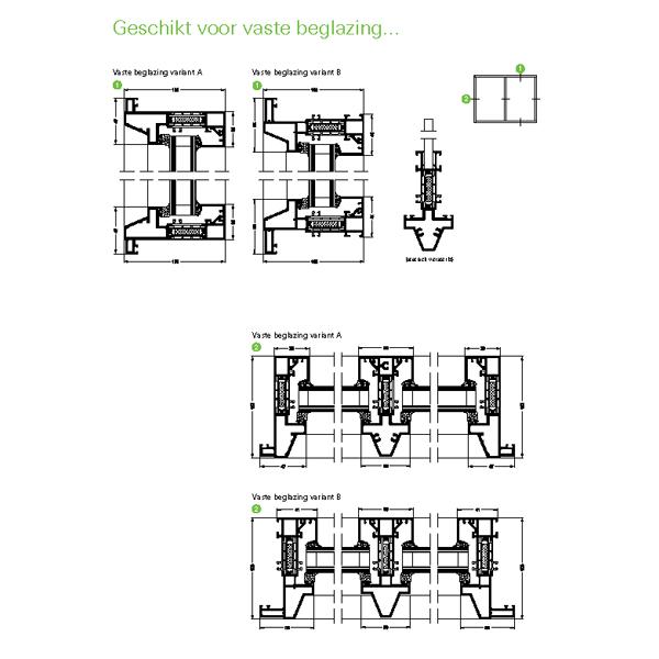 Schüco vaste beglazing