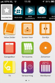 Somfy iPhone interface Somfy iPhone interface
