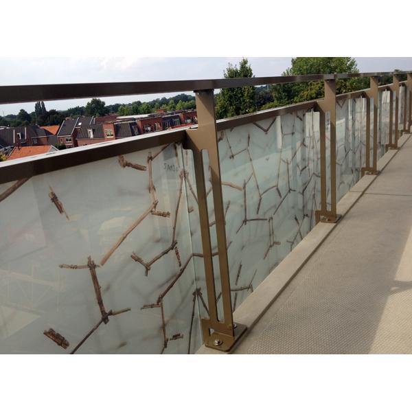 Straatman Design Glas Balustrade voorzien van unieke glasprint