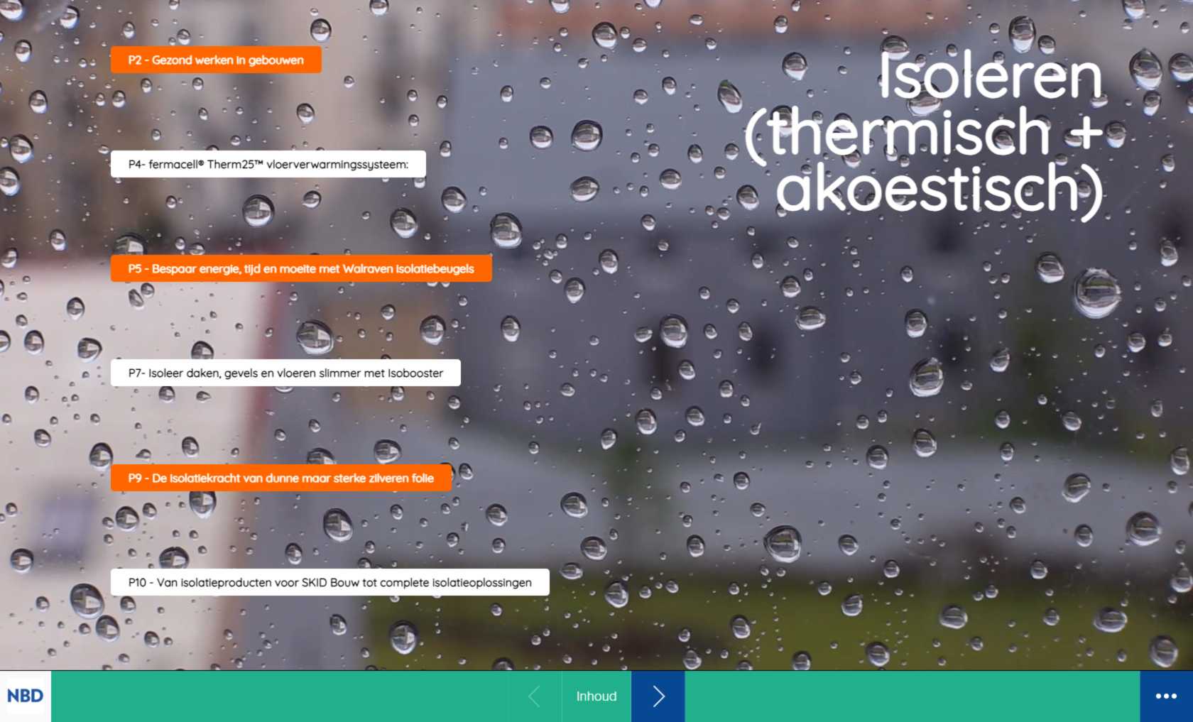 NBD E-Magazine Isoleren (thermisch + akoestisch)