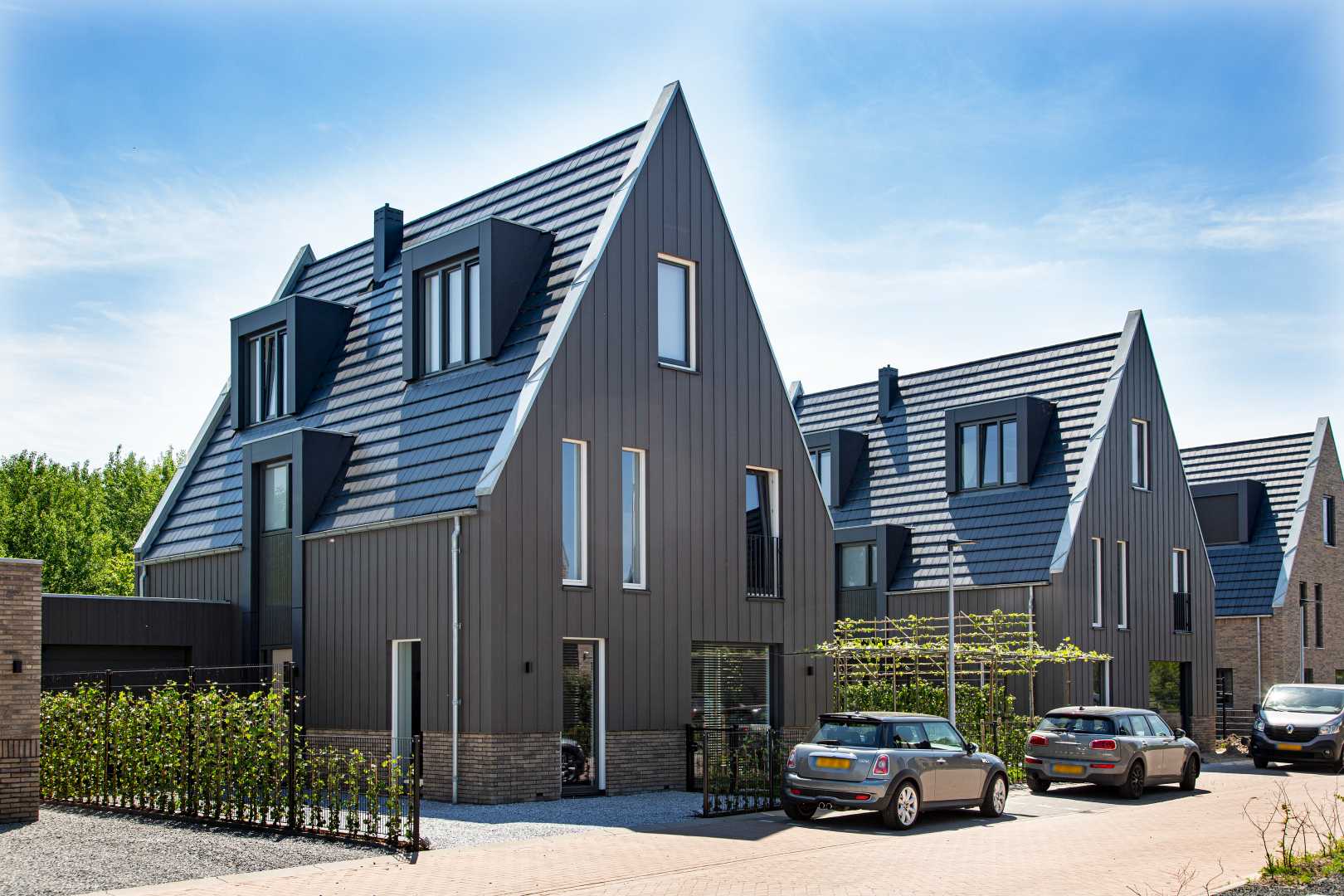 HardiePlank® gevelbekleding huizen met houten gevelbekleding