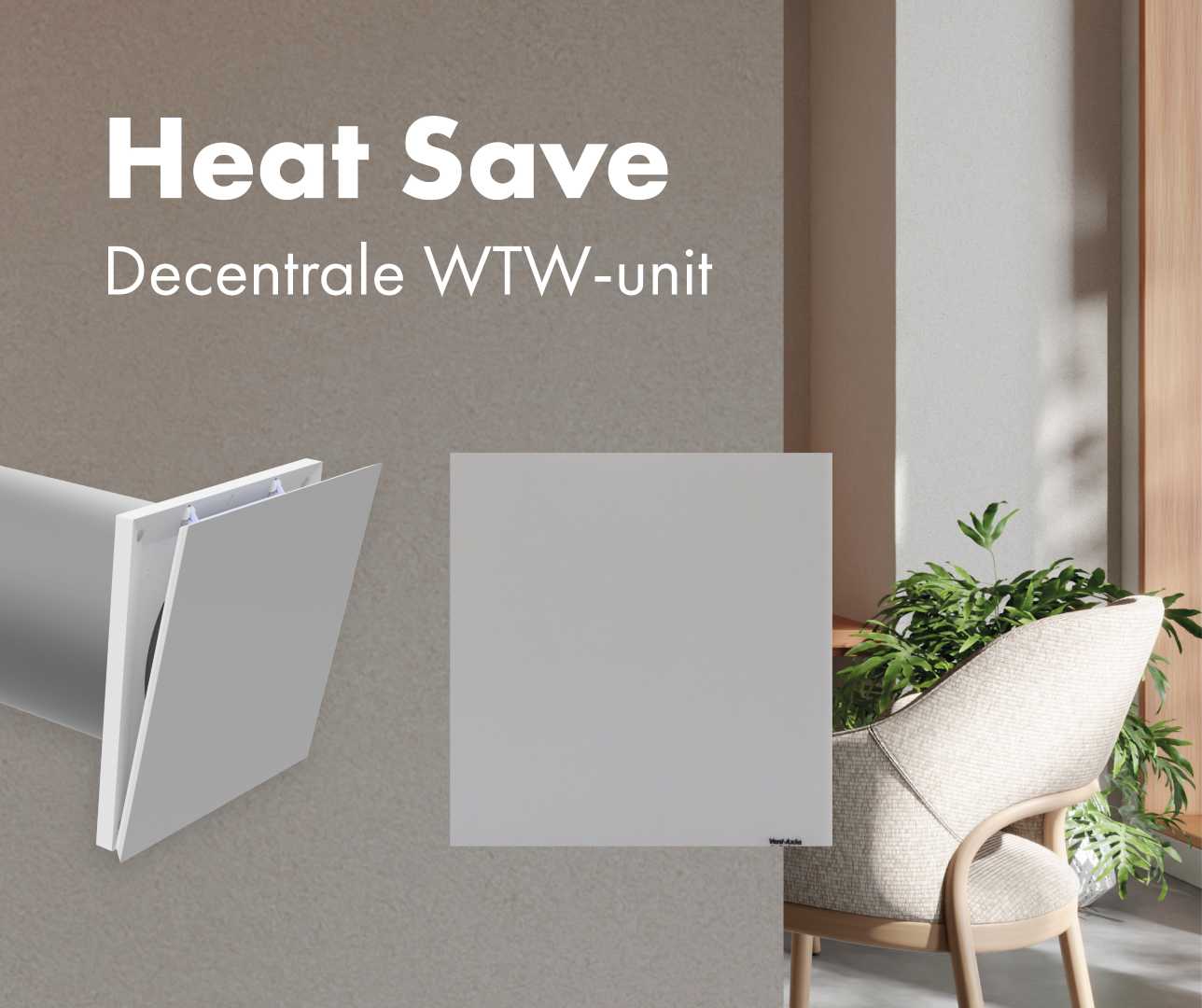Social Media 2 940x788.jpg De Heat Save is ontworpen voor maximaal rendement binnen een minimalistisch ontwerp. Met een luchtstroomcapaciteit tot 42 m³/h is de unit ideaal voor ruimtes zoals woonkamers en slaapkamers. Het compacte formaat gaat hand in hand met krachtige prestaties: