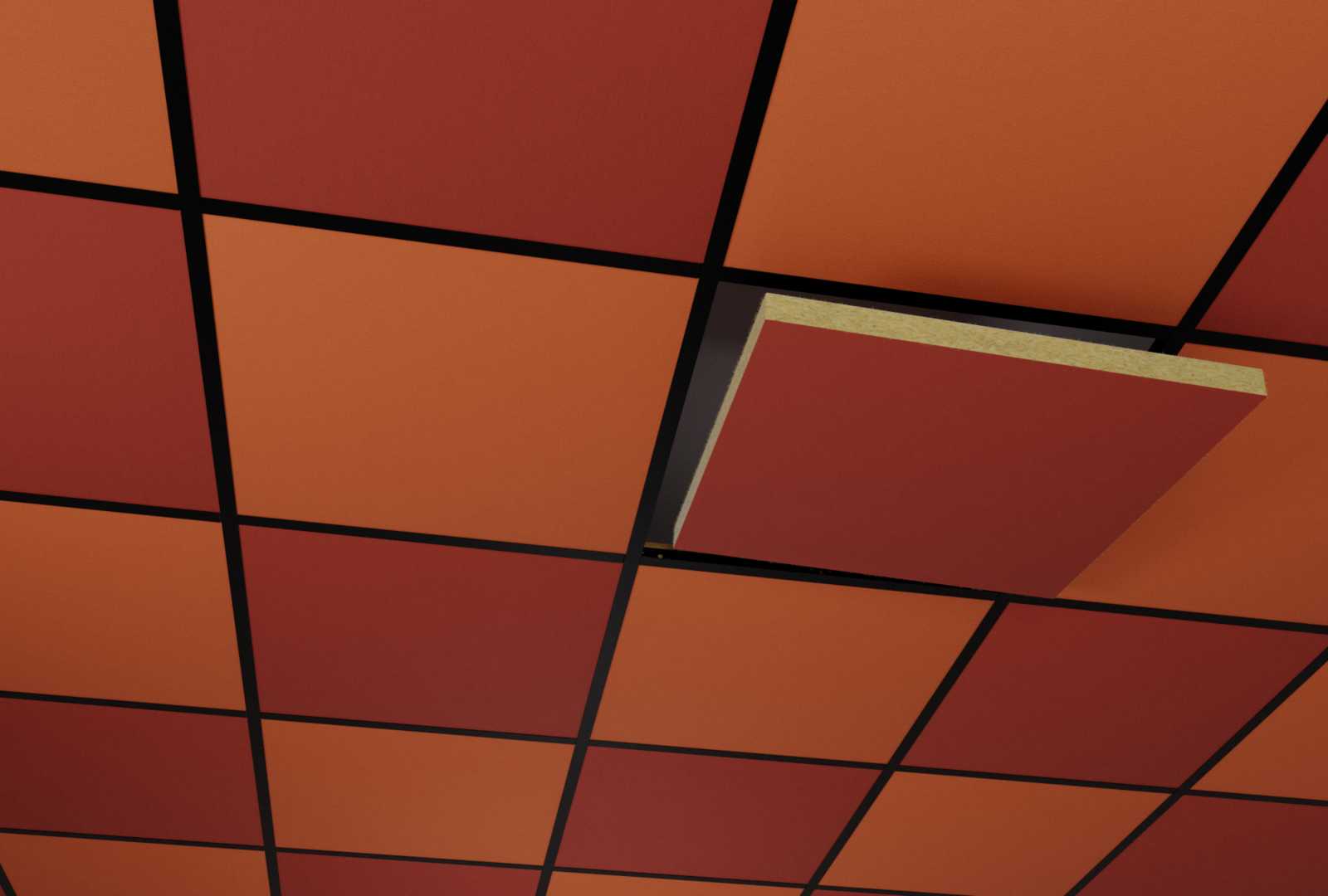 Tonga dB detail Plafond van platen detail