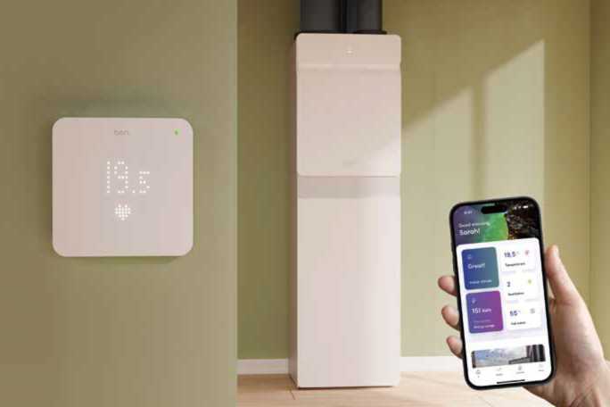 ‘Dual source’ binnenwarmtepomp Bediening thermostaat via telefoon