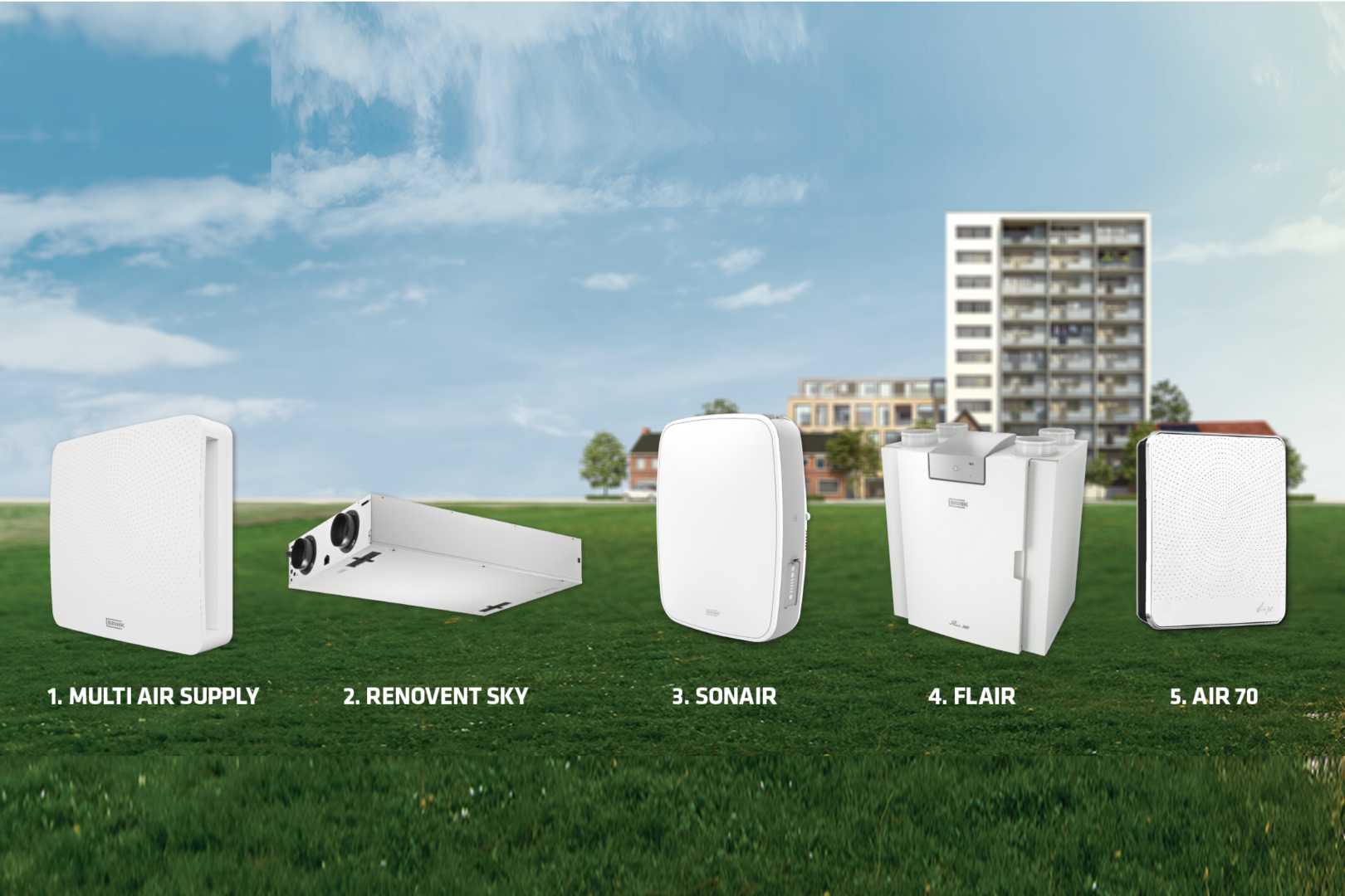 Frisse lucht in elk renovatieproject Vijf ventilatie installaties