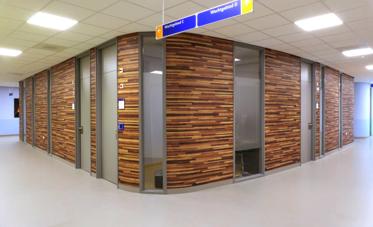 Wandbekleding in ziekenhuis