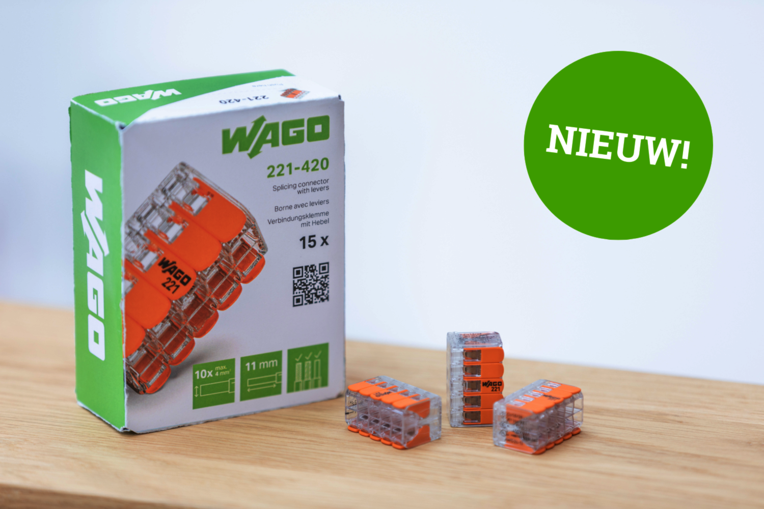 Eén klem, tien verbindingen: dit is de WAGO 221-420