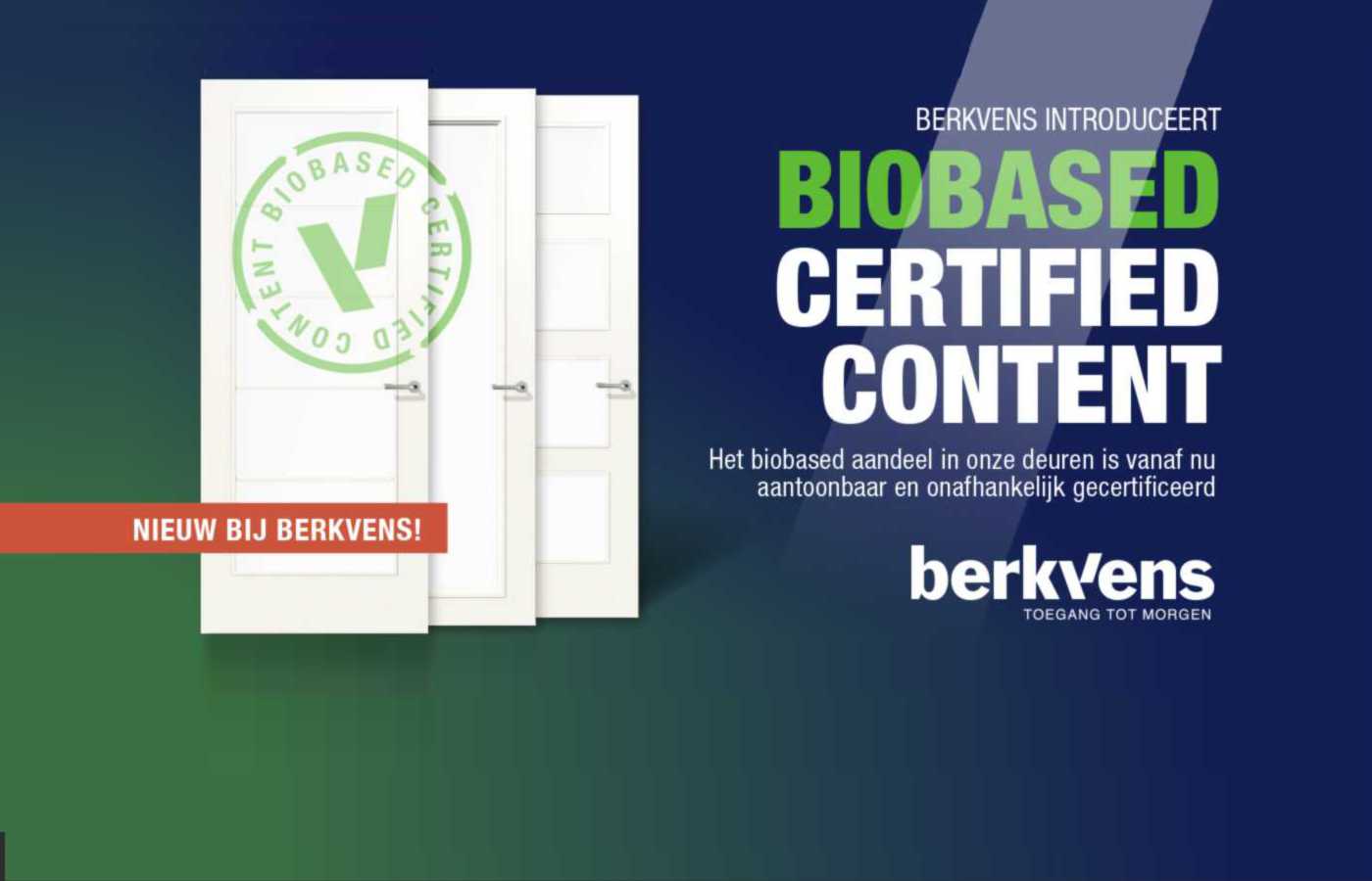 Berkvens binnendeuren vanaf nu biobased gecertificeerd