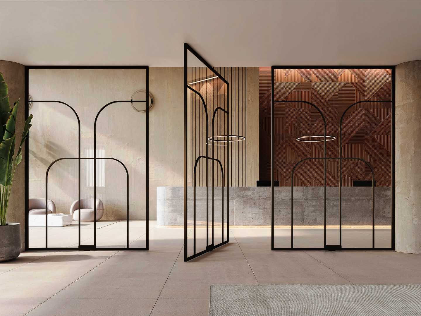 ARLU Divina Qawa Curved Decoratieve glaswand