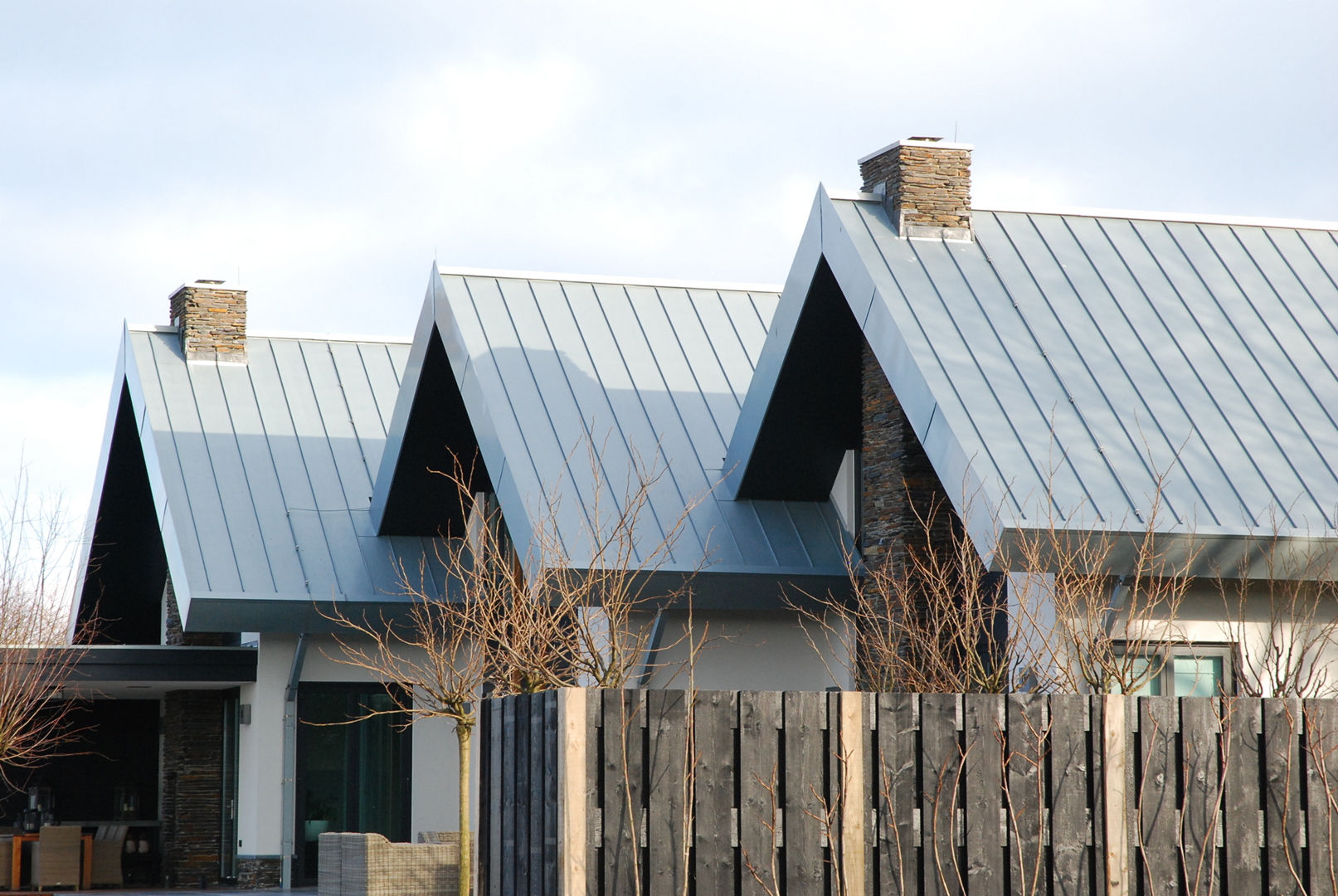 Villa Heemskerk, Nederland - Piet Boon - Prins Dakwerken - RHEINZINK prePATINA ECO ZINC blue-grey woningen met zinken daken