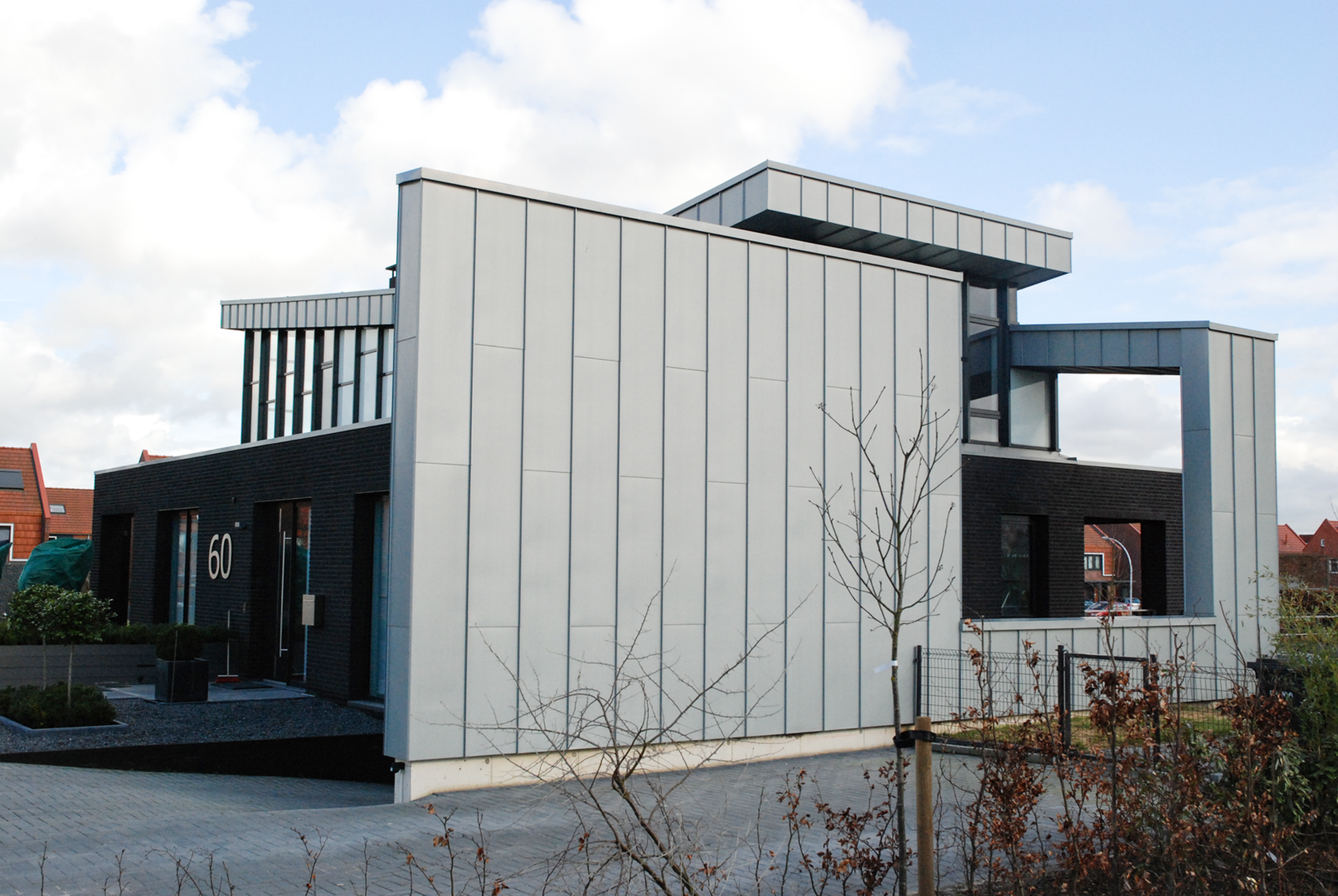 18.Terpvilla Zwolle, Nederland-RHEINZINK prePATINA ECO ZINC blue-grey-Fame Architectuur villa met zinken gevel