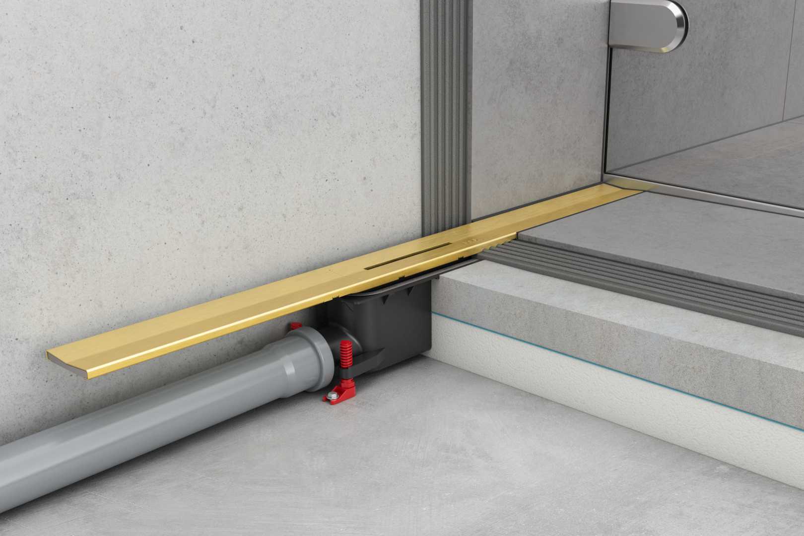 ACO ShowerDrain S GV50 EBV Gold Gouden douchegoot