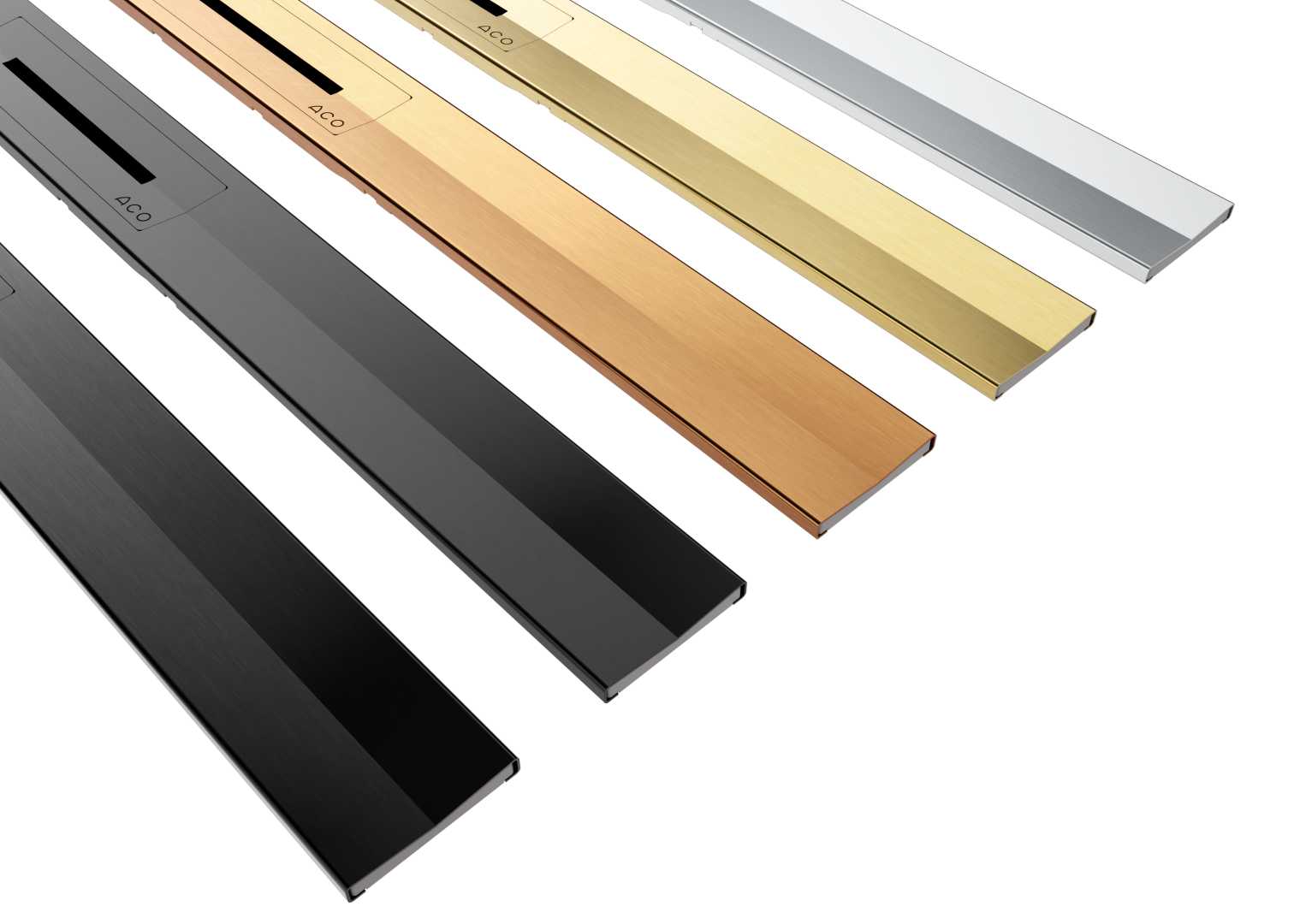 ACO ShowerDrain SE+ kleurenoverzicht Douchegoten in diverse kleuren