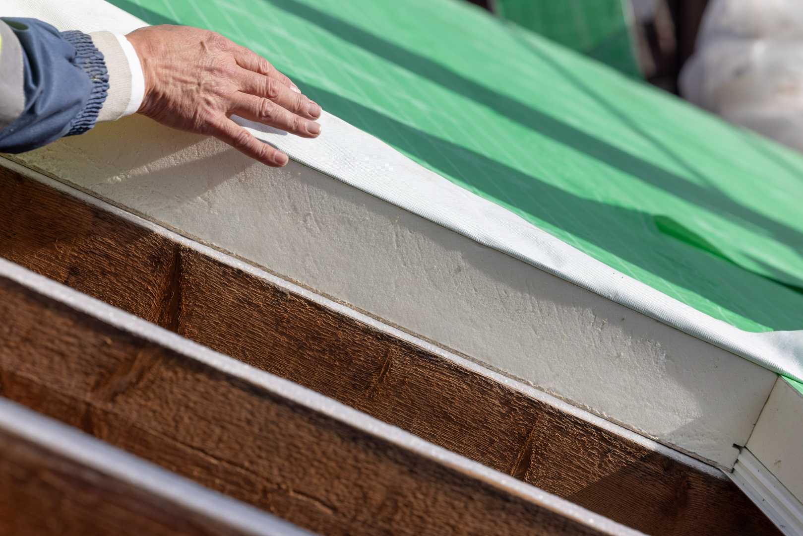 Doorsnede van dakisolatie Doorsnede van dakisolatie