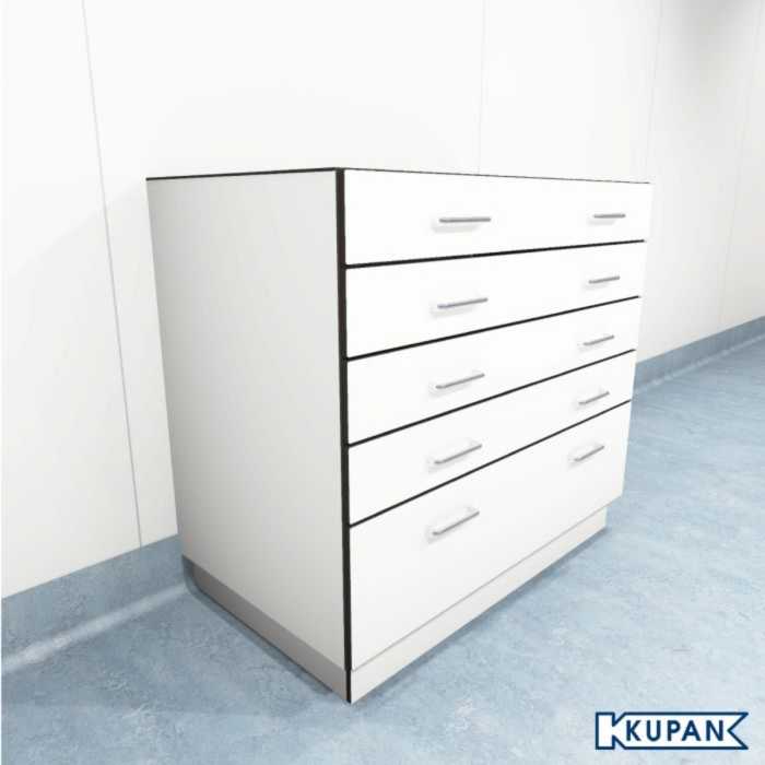 Kupan B.V. | NBD Nederlandse Bouwdocumentatie Ladekast met 5 lades H950 B1050mm