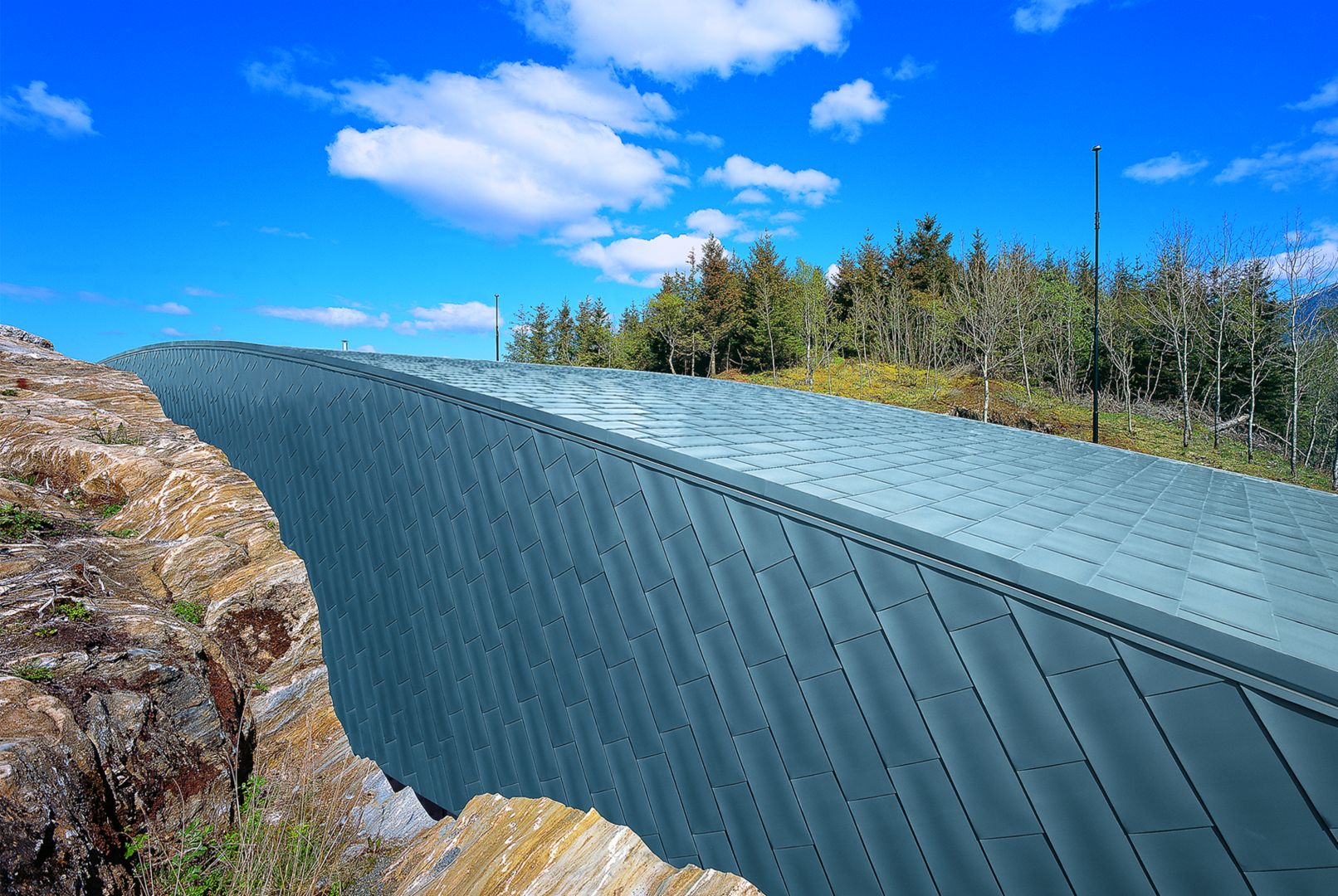 4.prePATINA blue-grey, Peter Dass Museum, Sandnessjoen, Noorwegen -Architect- Snohetta -Aannemer- Langnes & Bakkan- detail Peter Dass Museum